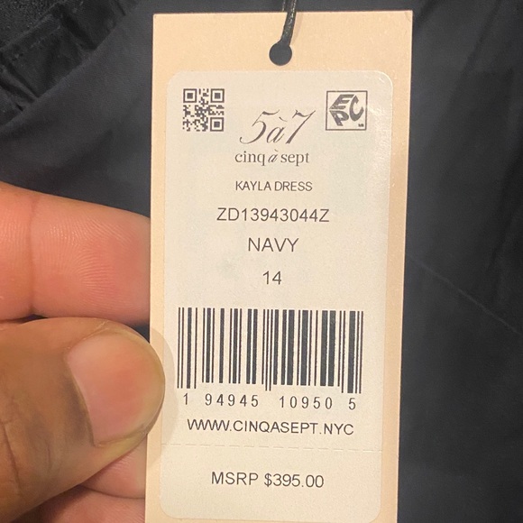 Cinq à Sept Navy Kayla Dress - Picture 2 of 3
